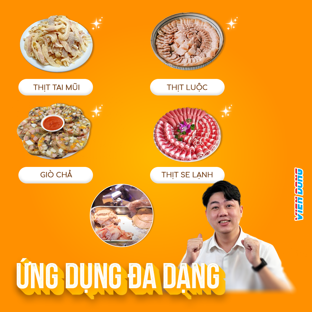 ứng dụng máy thái thịt ES