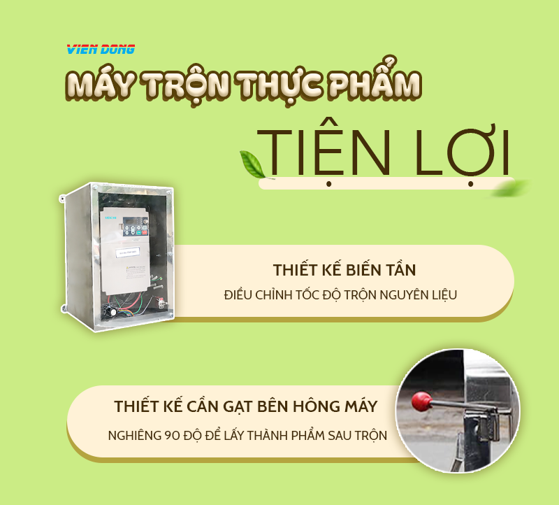 máy trộn thực phẩm nằm ngang