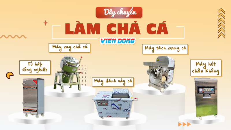 máy quết chả cá mini