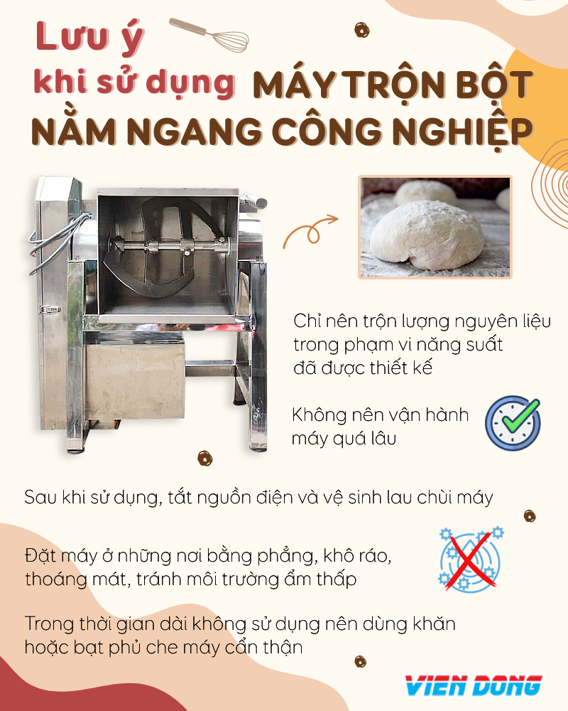 Máy trộn bột khô nằm ngang