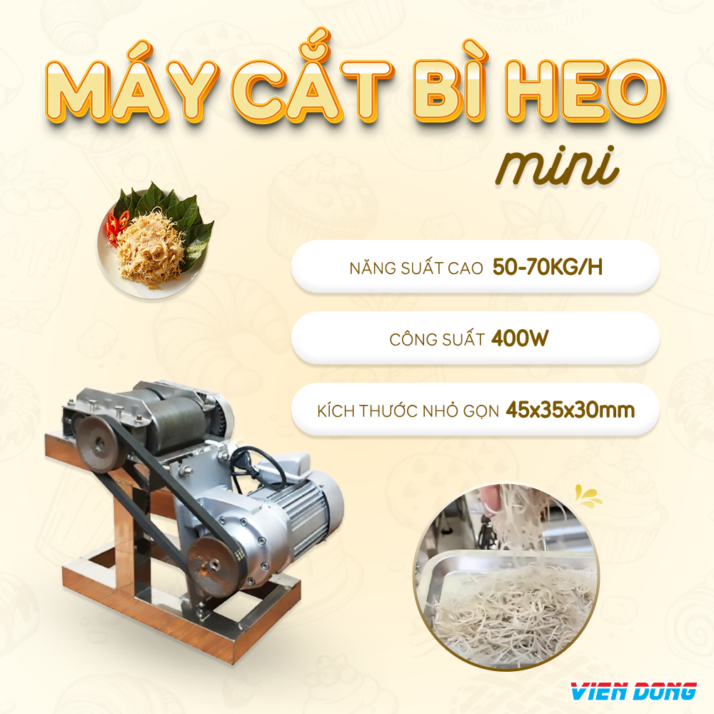 Máy cắt bì heo mini