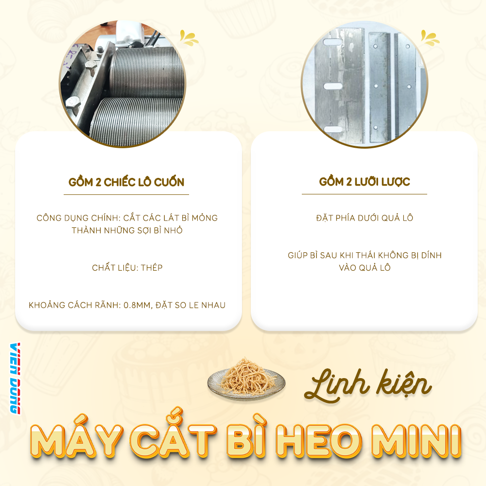 Máy cắt bì heo mini