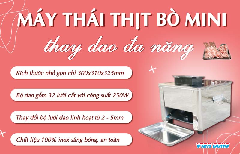 máy thái thịt bò mini