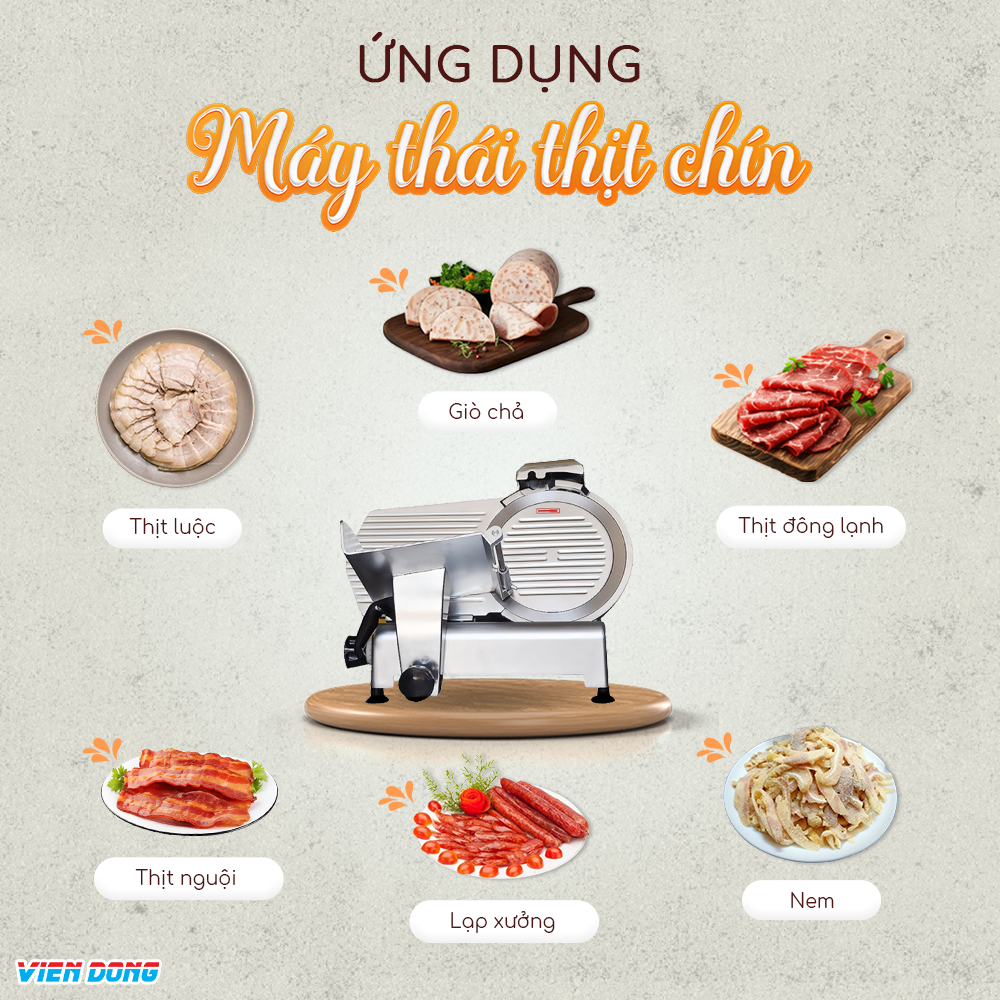 ứng dụng máy thái thịt chín